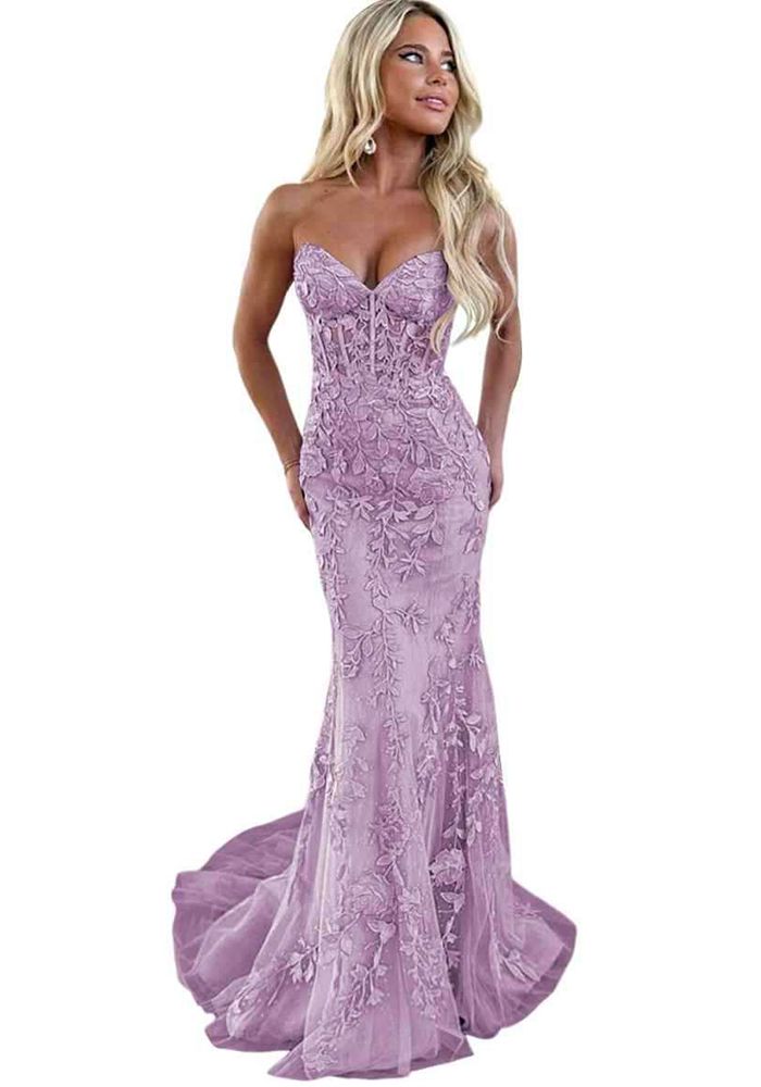 Robe de Soirée Sans Bretelles à Queue de Poisson Pailletée pour Femmes (Délai de traitement de 3 à 6 jours)