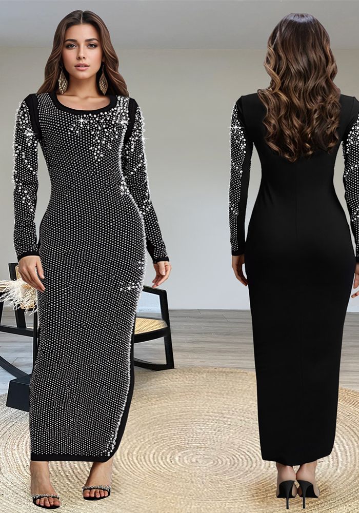 Robe élégante à perles pour femmes