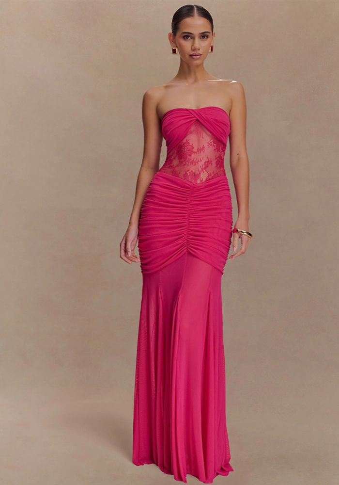 Robe Longue Chic d'Été en Dentelle Sans Manches
