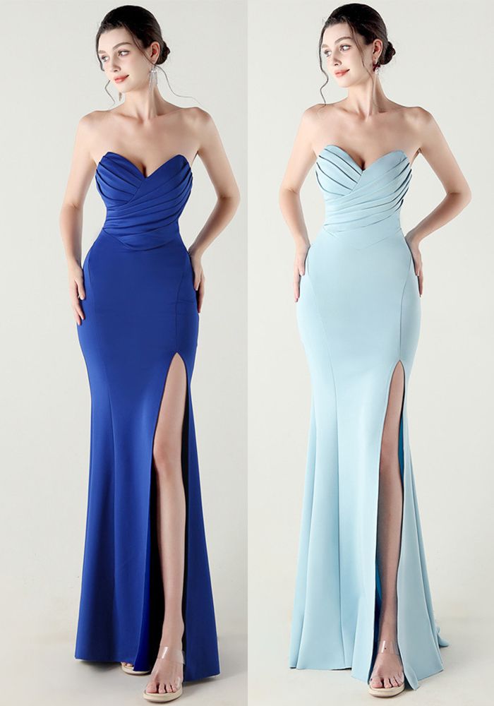Robe de Soirée Formelle à Encolure Sweetheart Croisée à Lacets pour Femmes