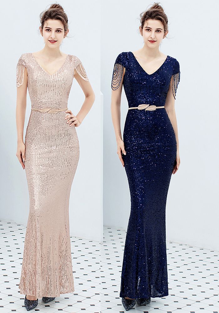 Robe de Soirée Élégante en Sequins pour Femmes