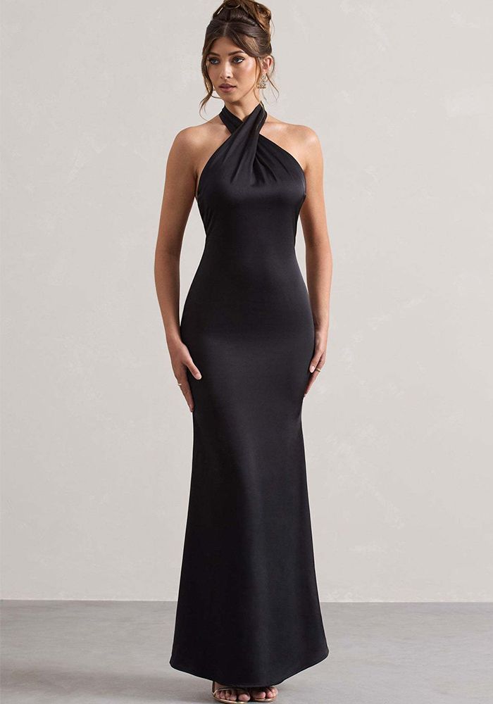 Robe à col halter pour femmes