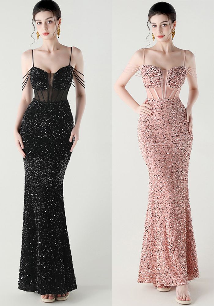 Robe de soirée formelle à lacets en chevron pour femmes avec buste enveloppé