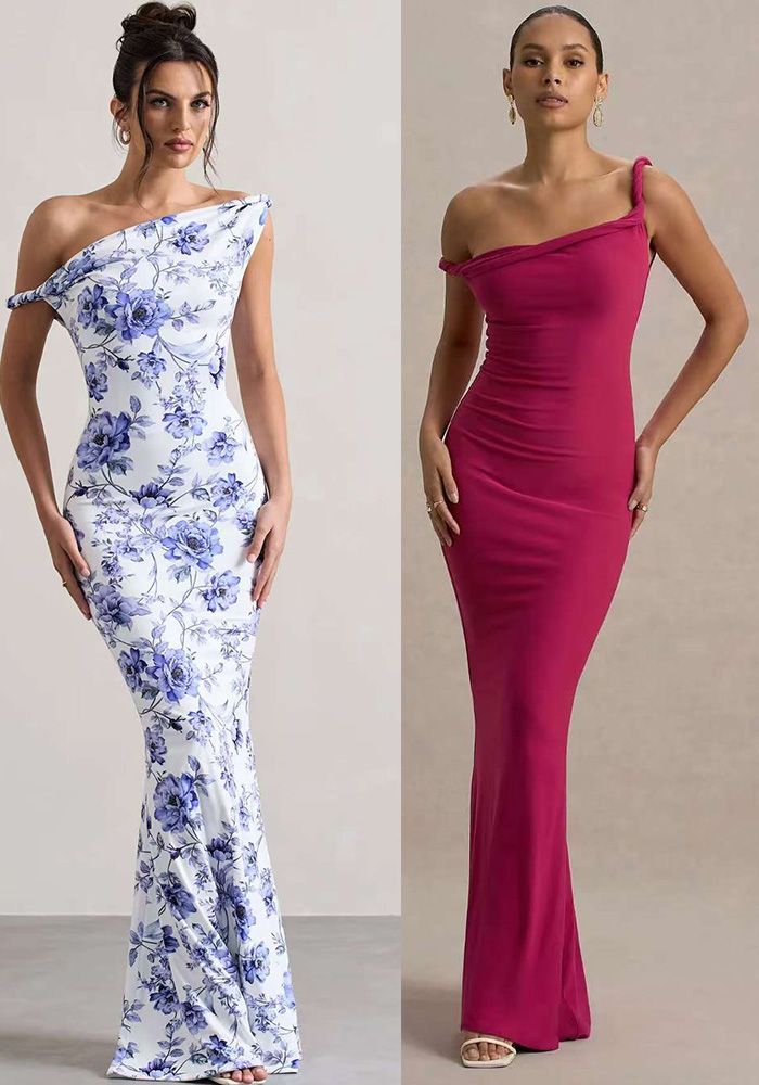 Robe maxi imprimée à manches courtes pour femmes été
