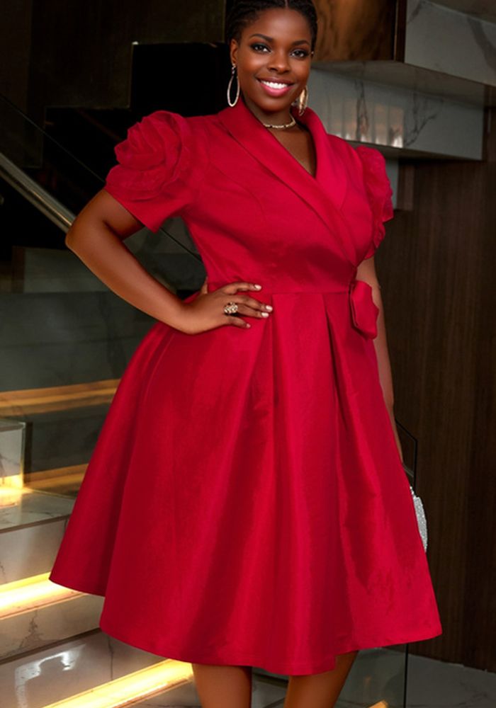 Robe de Soirée Formelle Femme à Manches Fleuries