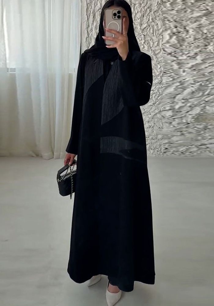 Spring Autumn Women's Color Block Loose Plus Size Long Dress